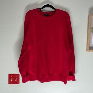 Lands end crew neck cotton pullover sweater XL NWOT
